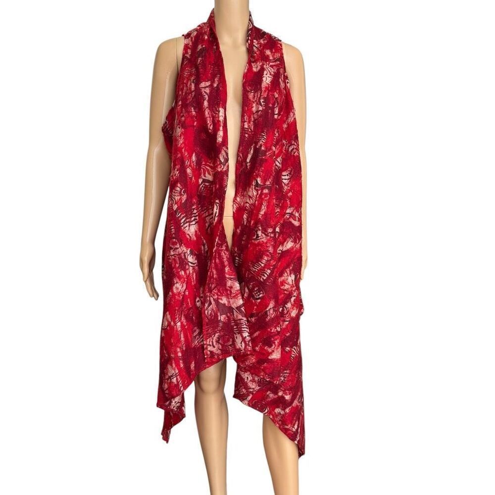 Kooloo Wool/Silk blend handcrafted Vest Shawl Cardigan lightweight one size